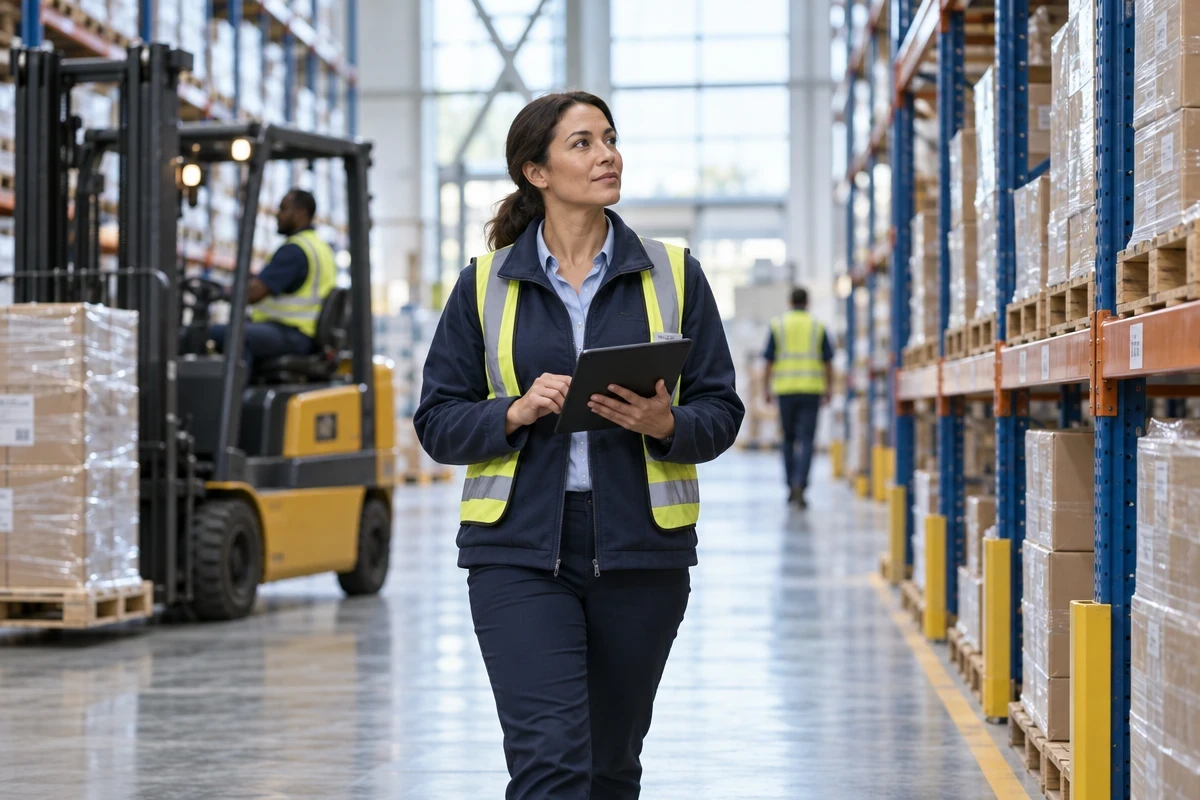 Distribution network with warehouses, shipments and a single governed record