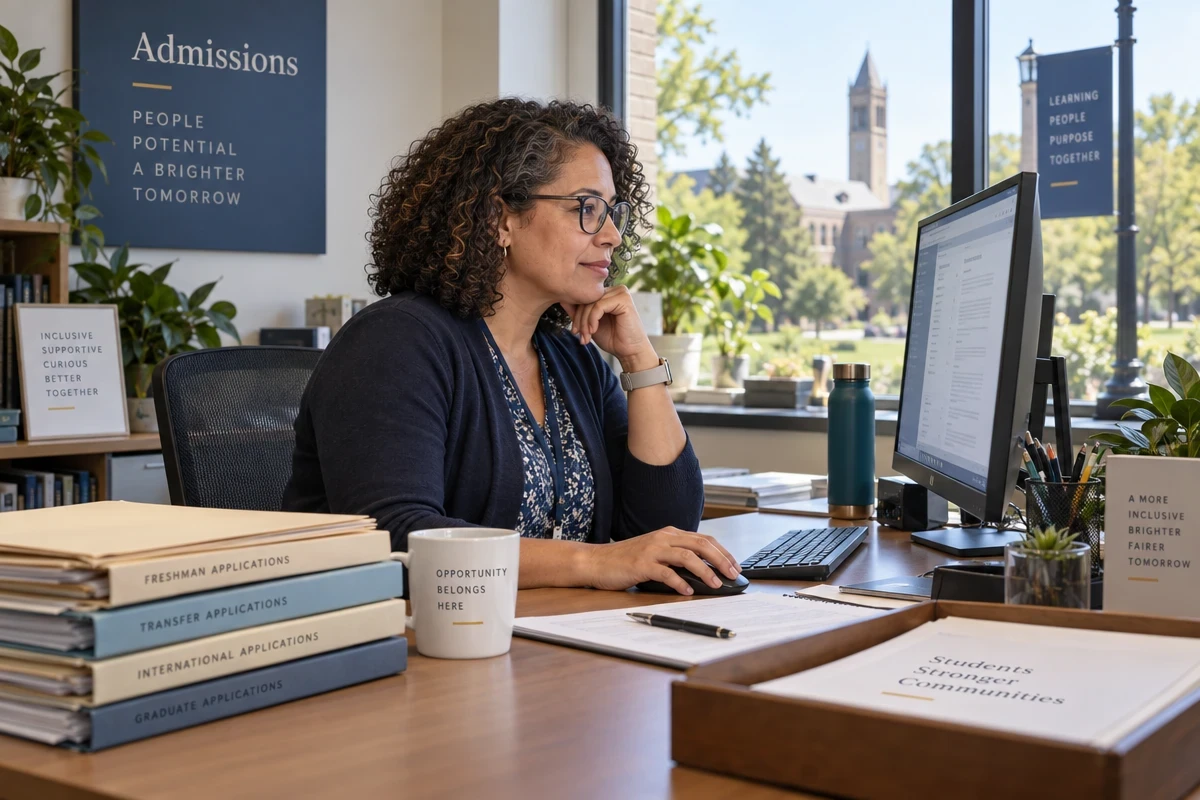 Admissions documents checked and routed with human review